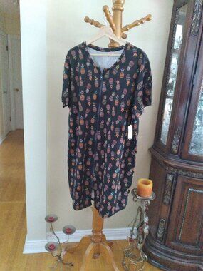 Natural Comfortable Dress -  House Coat, Cotton 100 %. Size - 2X